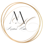 elegant gold circle initials name logo