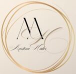 elegant gold circle initials name logo